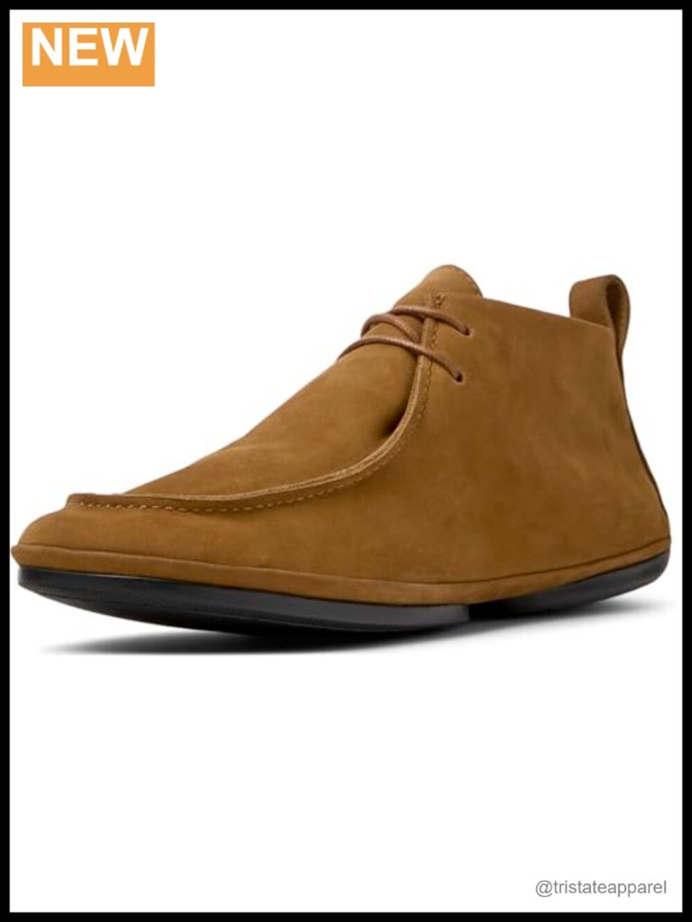 Leather Ankle Bootie Lace-Up Flat Heel Chukka Women's